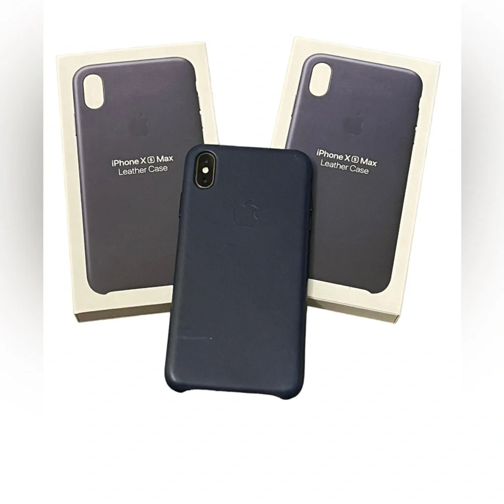 Apple iPhone Xs Max Leather Case Midnight Blue NWT